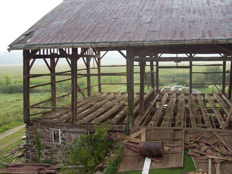 Babb Barn Exterior with Siding Removed